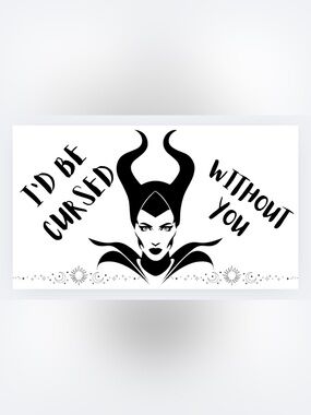 Handmade 50count Maleficent Stickers